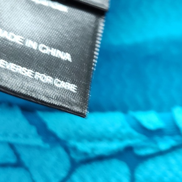 Ali Miles Womens 1X Tunic Top Turquoise Short Sleeve Textured Pullover Casual - Picture 9 of 9